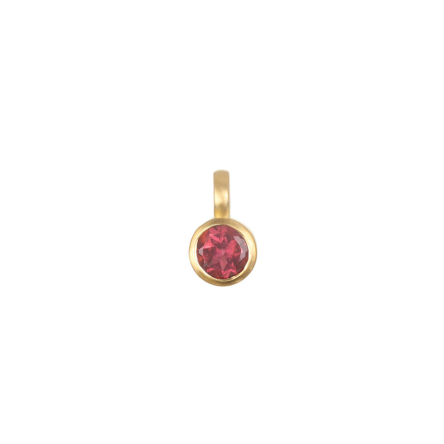 Pink Tourmaline Bezel Charm