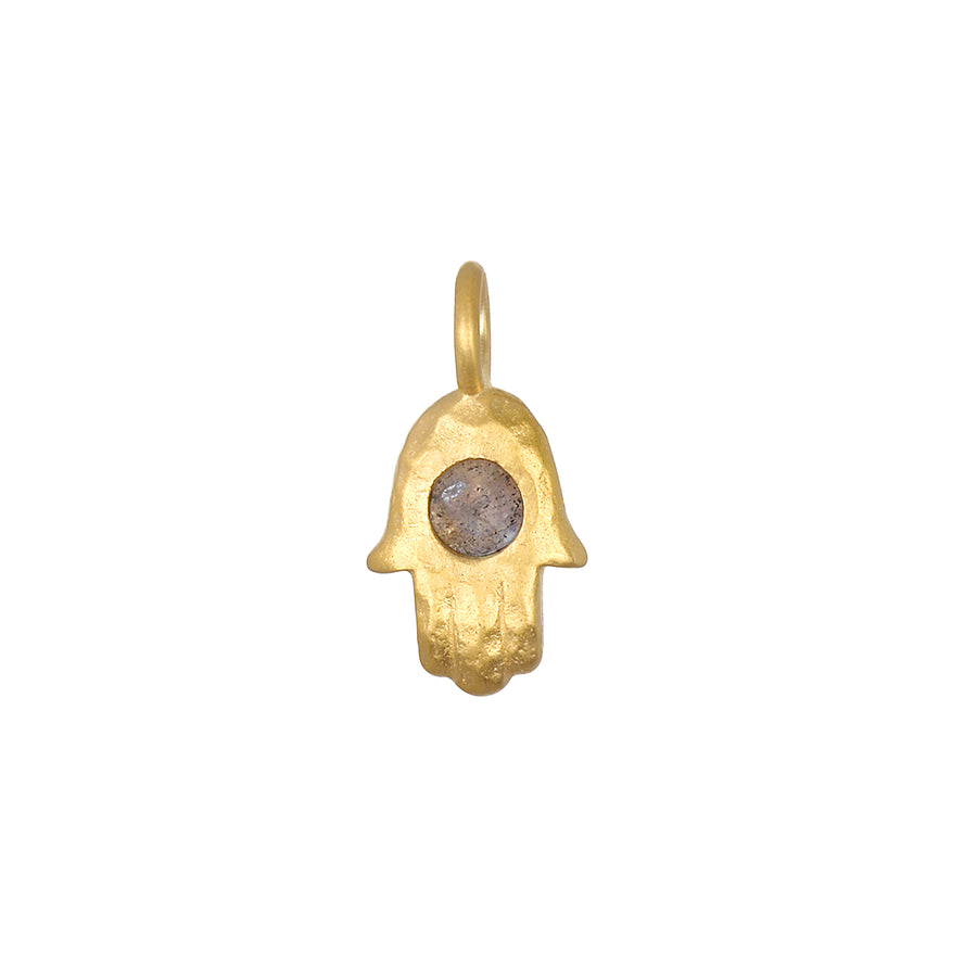 Hamsa Labradorite Charm