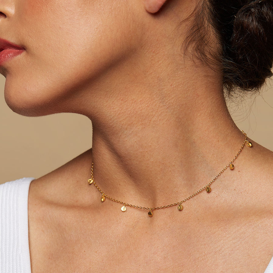 Moon Phases of Femininity Gold Choker