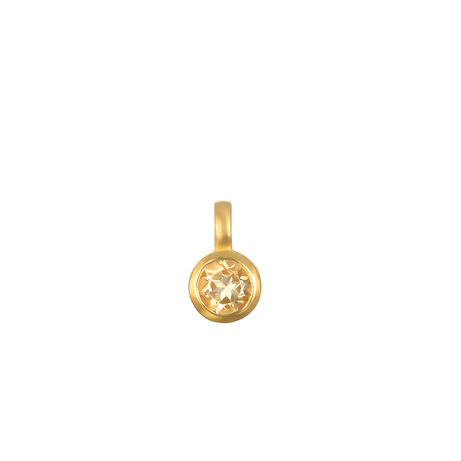 Citrine Bezel Charm